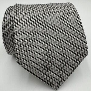 Takeo Kikuchi Silk Tie Mens Geometric Micro Pattern Handmade Japan Luxury